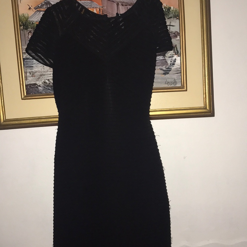 Black ribbed Calvin Klein dress